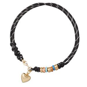 Roxanne Assoulin The Super Size Happy Cord Necklace Black/Gold